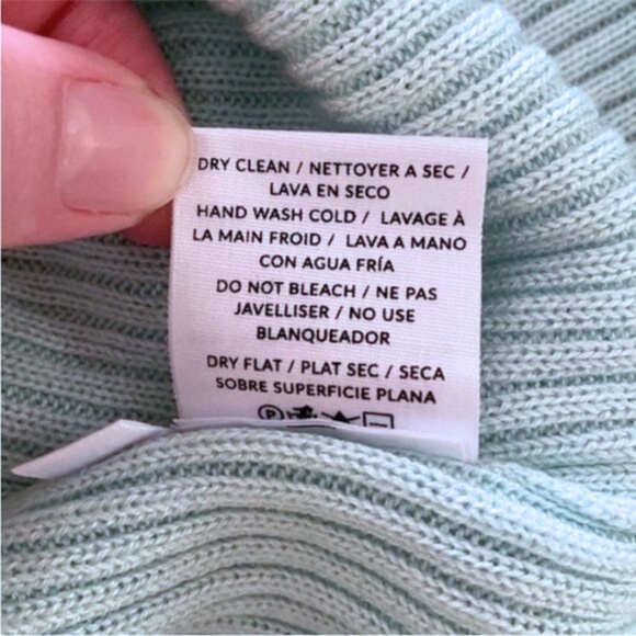 NEW Naadam Silk Cashmere Ribbed Short Sleeve Cardigan Pale Blue XS - Picture 14 of 14